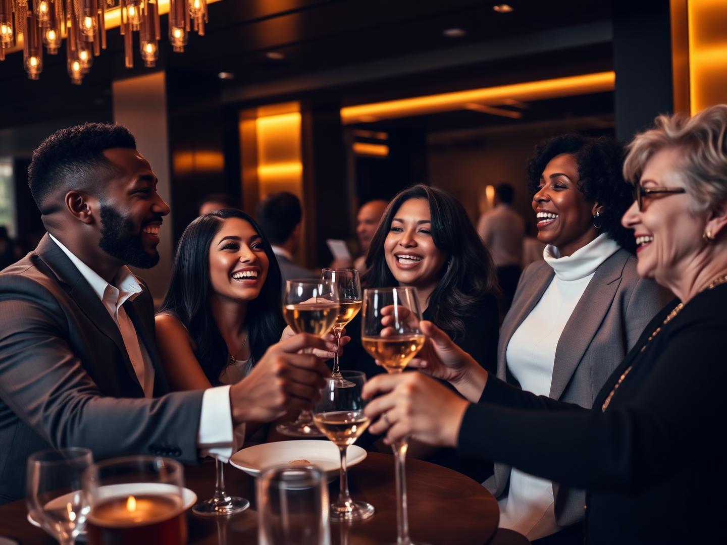 Guests celebrating at a corporate experience