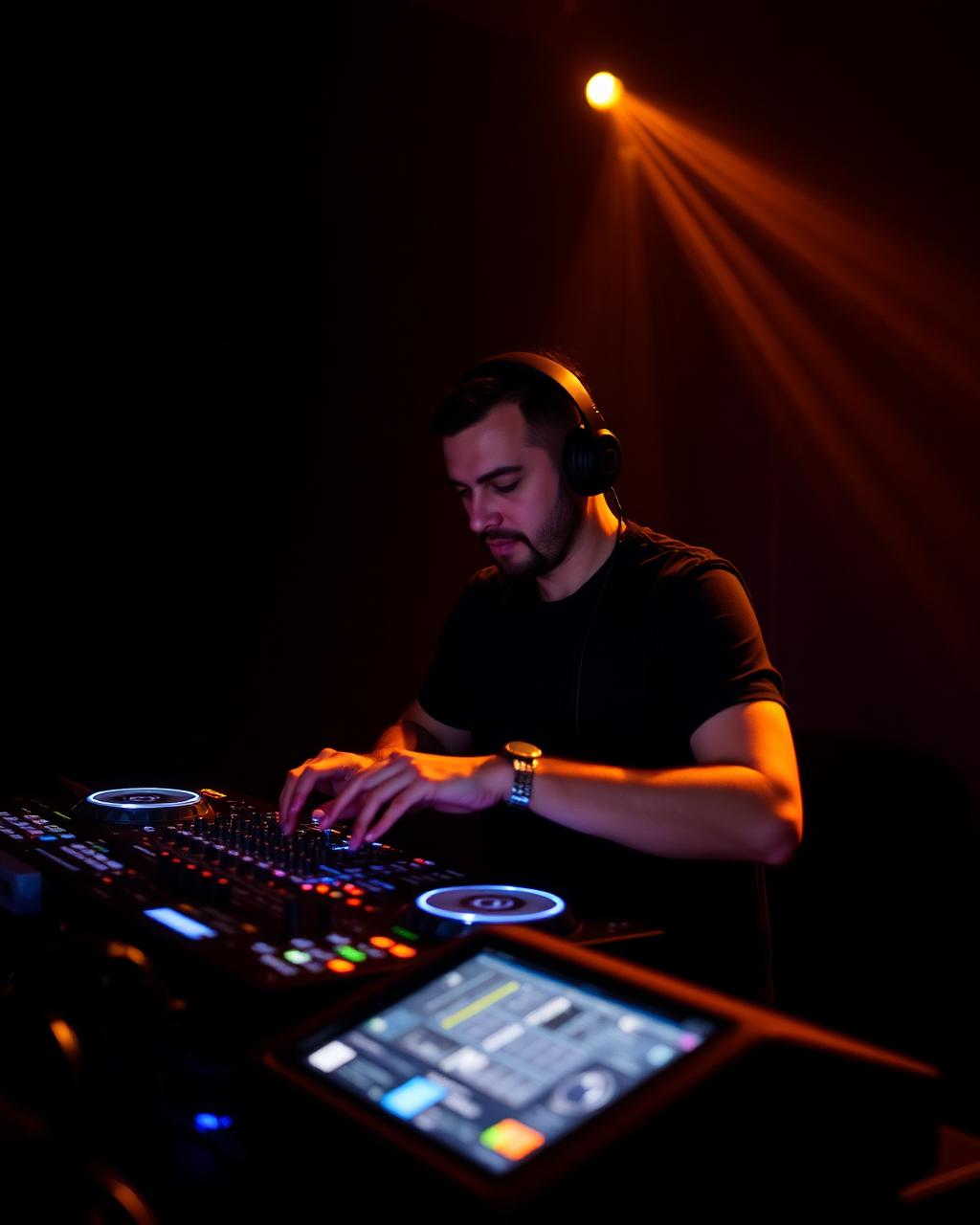 A DJ performing at a night experience